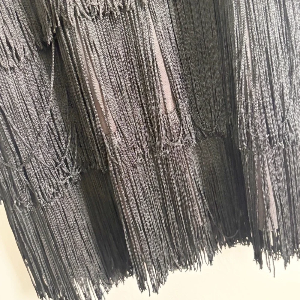 SWEET CHILI DANCE Girl’s Youth Black Heavily Fringe FLAPPER Dance Costume Sz 16